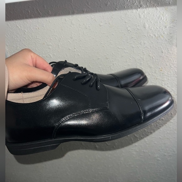 New Florsheim Big kid size 7‎ midtown plain Oxford black dress shoes - Picture 3 of 9